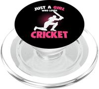 Just a Girl who loves Cricket Girls Kids PopSockets PopGrip for MagSafe