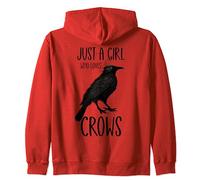 Just a Girl Who Loves Crows Zip Hoodie