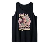 Just a Girl Who Loves Crystals Cute Retro Spiritual Psychic Tank Top