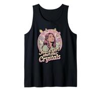 Just a Girl Who Loves Crystals Cute Retro Spiritual Psychic Tank Top