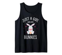 Just a Girl Who Loves Cute Bunnies and Easter Fun Tank Top