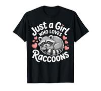 Just a Girl Who Loves Cute Raccoons Funny Gifts for Women T-Shirt
