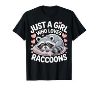 Just a Girl Who Loves Cute Raccoons Funny Gifts for Women T-Shirt