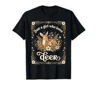Just A Girl Who Loves Deer Cute Forest Wildlife Nature Doe T-Shirt