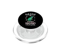 Just A Girl Who Loves Dinosaurs And Reading Books PopSockets PopGrip for MagSafe