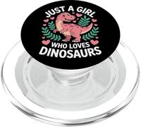 Just A Girl Who Loves Dinosaurs Cute Dinos Lover PopSockets PopGrip for MagSafe