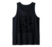 Just A Girl Who Loves Dinosaurs Funny Black Tank Top