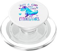 Just a Girl Who Loves Dinosaurs Galaxy Space Cute Teen Girls PopSockets PopGrip for MagSafe