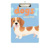 Just A Girl Who Loves Dogs clipboard Container Hard Board for Coaches Medical Classroom Size 9 x 12 Silver