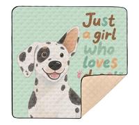 Just A Girl Who Loves Dogs Large Sturdy Baby Care Play mat for Indoor Outdoor Water Resistant Foldable Tummy Time Mat for Baby Toddler Infant, 50'' x 50''gimnasio para Bebes recien