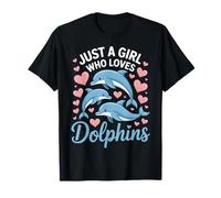 Just A Girl Who Loves Dolphins Animal Conservation T-Shirt