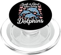 Just A Girl Who Loves Dolphins Dolphin Rescue Advocate PopSockets PopGrip for MagSafe