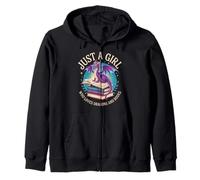 Just a Girl Who Loves Dragons and Books Fantasy Reader Fun Zip Hoodie