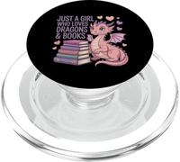 Just a Girl Who Loves Dragons and Books Reader Quote PopSockets PopGrip for MagSafe