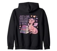 Just a Girl Who Loves Dragons and Books Reader Quote Zip Hoodie