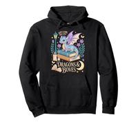 Just a Girl Who Loves Dragons & Books Reader Fantasy Fun Pullover Hoodie