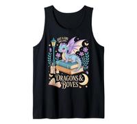 Just a Girl Who Loves Dragons & Books Reader Fantasy Fun Tank Top