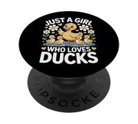 Just A Girl Who Loves Ducks Country Farm Duckling PopSockets Adhesive PopGrip