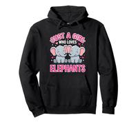 Just A Girl Who Loves Elephants Cute Duo Pullover Hoodie