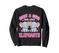 Just A Girl Who Loves Elephants Cute Duo Sweatshirt
