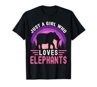 Just A Girl Who Loves Elephants Retro Vintage Elephant T-Shirt