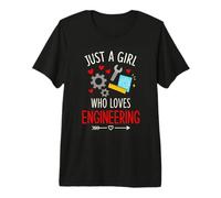 Just A Girl Who Loves Engineering Female Engineer STEM Premium T-Shirt
