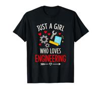 Just A Girl Who Loves Engineering Female Engineer STEM T-Shirt