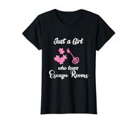 Just A Girl Who Loves Escape Rooms Key Party Clue Challenge T-Shirt