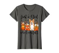 Just A Girl Who Loves Fall Corgi Dog Pumpkin Cozy Autumn T-Shirt