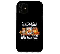 Just a Girl Who Loves Fall Cozy Autumn Pumpkin Candle Vibes Case for iPhone 11