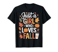 Just A Girl Who Loves Fall Cozy Autumn Seasonal T-Shirt