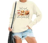 Just A Girl Who Loves Fall Sweatshirt Vintage Autumn Thanksgiving Pumpkin Season Sweatshirt