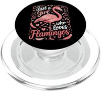 Just A Girl Who Loves Flamingos Bird Lover Animal Passion PopSockets PopGrip for MagSafe
