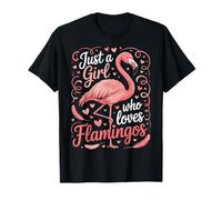 Just A Girl Who Loves Flamingos Bird Lover Animal Passion T-Shirt