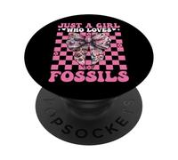 Just A Girl Who Loves Fossils Fossil Hunting Fossil Hunter PopSockets Adhesive PopGrip