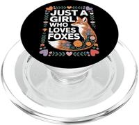 Just A Girl Who Loves Foxes Animal Rescue Supporter PopSockets PopGrip for MagSafe
