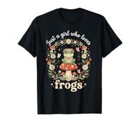 Just A Girl Who Loves Frogs Cottagecore Mushroom Forest T-Shirt