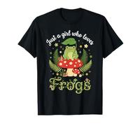 Just a Girl Who Loves Frogs Cute Cottagecore Aesthetic T-Shirt