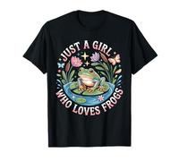 Just a Girl Who Loves Frogs Cute Nature Design T-Shirt