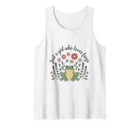 Just A Girl Who Loves Frogs Floral Nature Tank Top