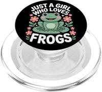 Just A Girl Who Loves Frogs Passionate Frog Watcher Hobbyist PopSockets PopGrip for MagSafe
