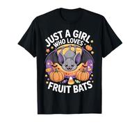 Just a Girl Who Loves Fruit Bats Halloween Tee Girls Kids T-Shirt