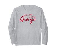 Just a Girl who Loves Georgia. Cute and Fun Game Day Long Sleeve T-Shirt