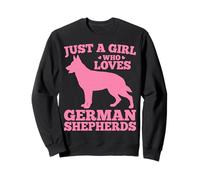 Just A Girl Who Loves German Shepherd Cute Dog Retro Vintage Sweatshirt