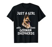 Just A Girl Who Loves German Shepherds Clothes Dog Gift T-Shirt