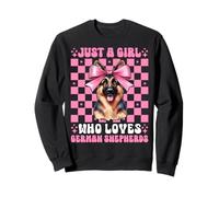 Just A Girl Who Loves German Shepherds Dog Pink Coquette Sweatshirt