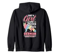 Just A Girl Who Loves German Shepherds Zip Hoodie