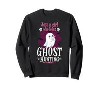 Just A Girl Who Loves Ghost Hunting Cute Ghost Sweatshirt
