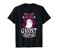 Just A Girl Who Loves Ghost Hunting Cute Ghost T-Shirt