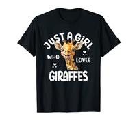 Just A Girl Who Loves Giraffes Cute Giraffe Baby Zoo Animals T-Shirt
